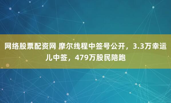 网络股票配资网 摩尔线程中签号公开，3.3万幸运儿中签，479万股民陪跑